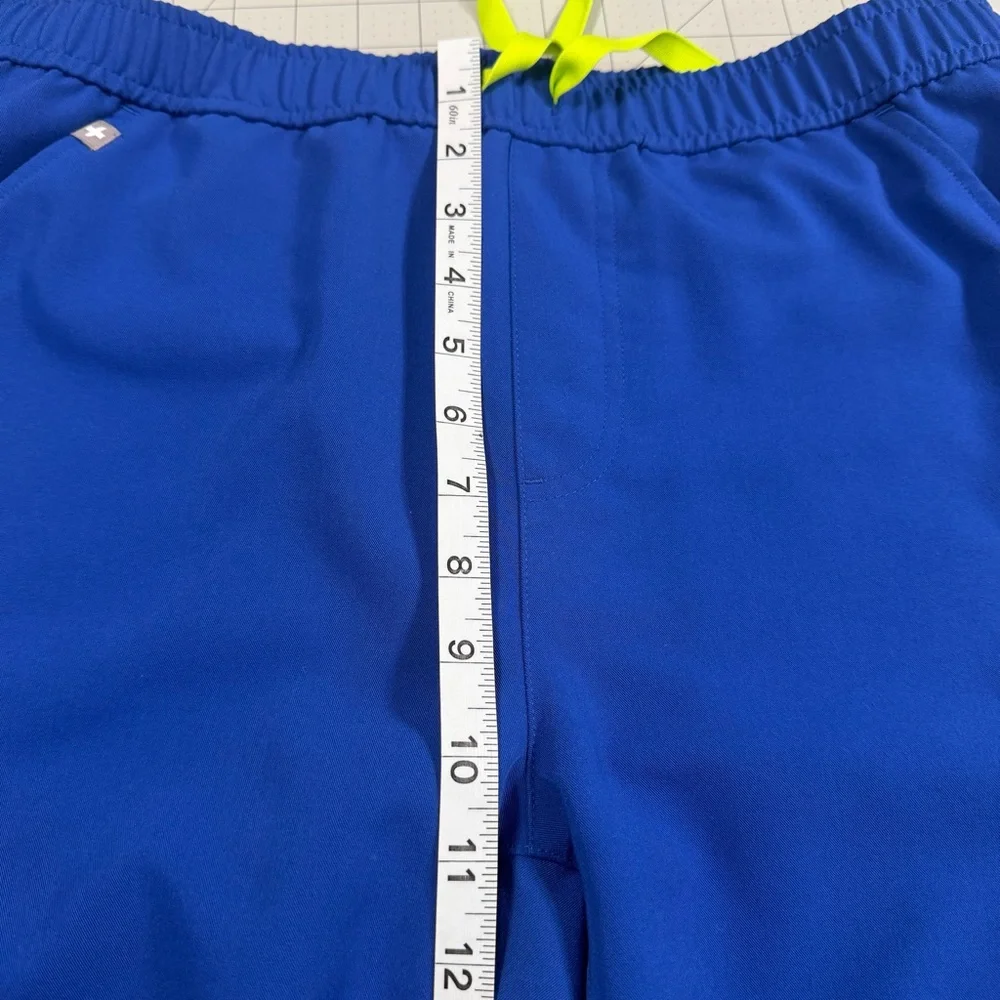 FIGS Men’s Joggers / Pants, Large Tall, Royal Blue, Neon Green Drawstring